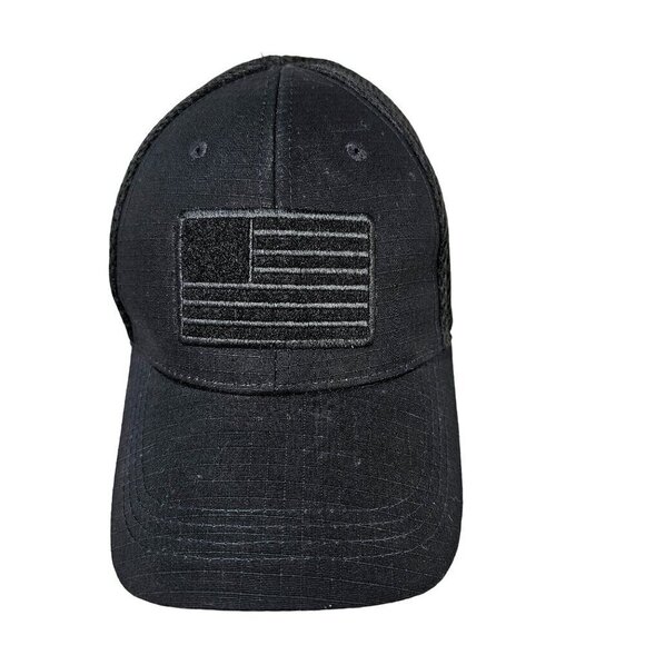 Highland Tactical Trucker Hat Black American Flag Cotton Blend Adjustbable OS - Picture 1 of 7